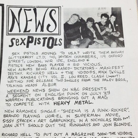 Punk Magazine #10 1977 Blondie Iggy Pop CBGBs Holberstrom (Age/Wear Please Read) - Picture 7 of 8